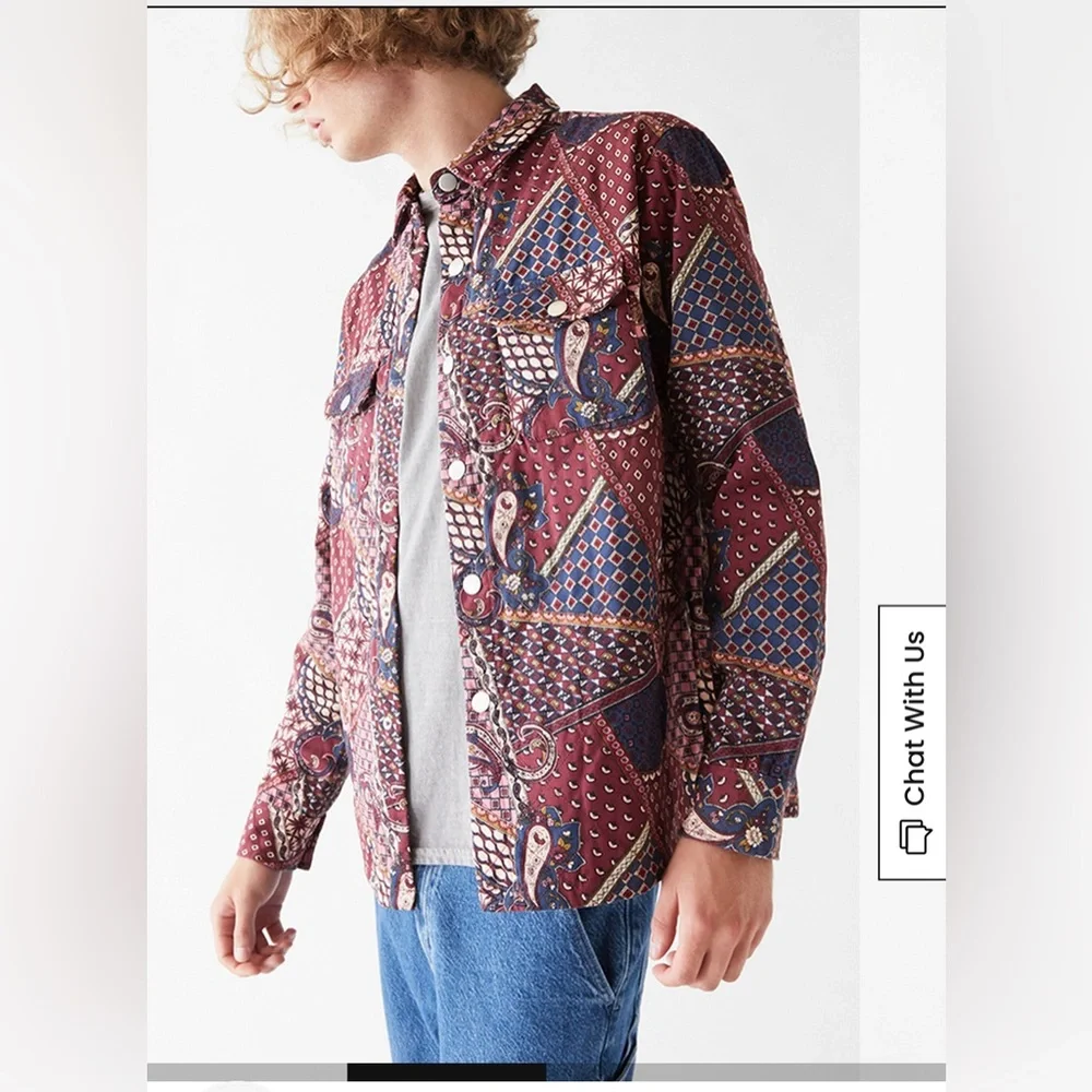 NWT Paisley quilted shirt jacket - Picture 2 of 7